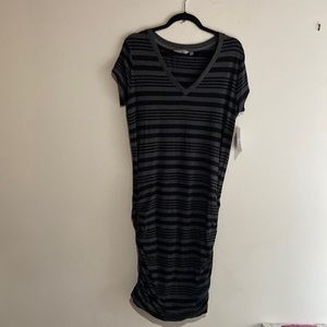Athleta Stripe Topangachah dress size Large NWT